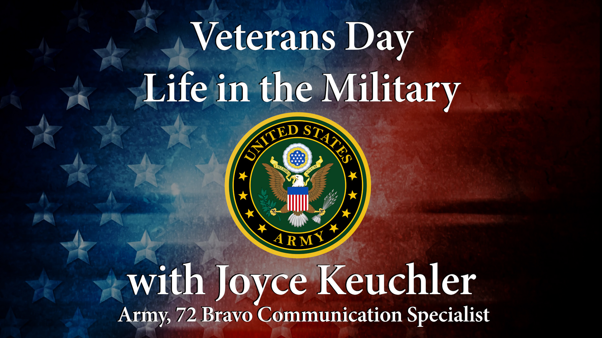 Veterans Day Life in the Military with Joyce Keuchler