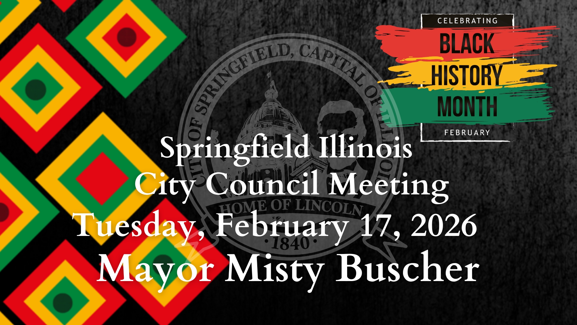 Springfield City Council Meeting Tuesday February 17 2026