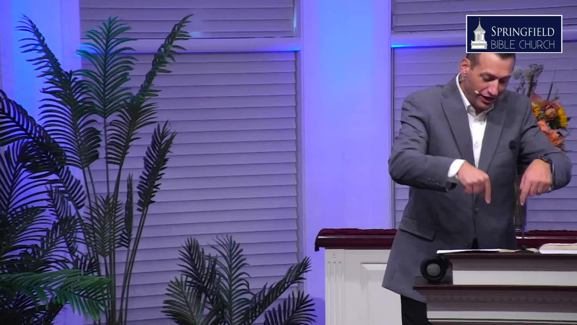 Springfield Bible Church, Johnnie Standard, Teaching Pastor, "But for this Purpose" John 12:27-36