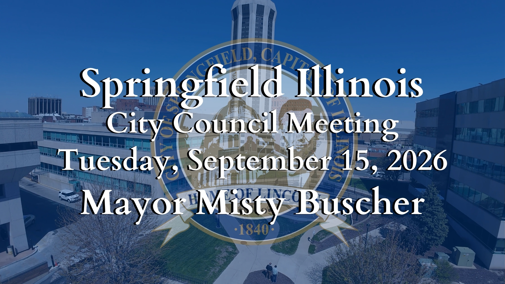 Springfield City Council Meeting Tuesday, September 15, 2026